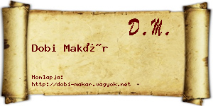 Dobi Makár névjegykártya